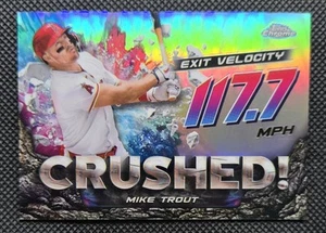 2024 Topps Chrome Update Mike Trout Crushed SSP #CR-13 ANGELS - Picture 1 of 2