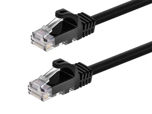 Flexboot Cat6 Ethernet Patch Cable Network RJ45 Stranded UTP 24AWG 0.5ft Black - Picture 1 of 6