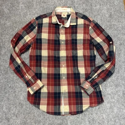 Levis Shirt Mens Large Check Long Sleeve Cotton Slim Fit Casual - image 1 of 4