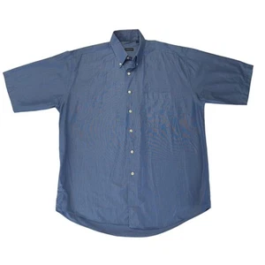 Vintage Gitman Bros Short Sleeve Button-down Shirt Oxford Men's Large Blue USA - Picture 1 of 8