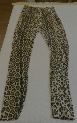 Leopard Print Smooth & Silky Stretch Leggings L/XL - Image 1 of 4