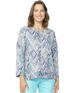 Habitat Super Soft Layered Diamonds Pullover Large Cornflower Boxy - Picture 1 of 9