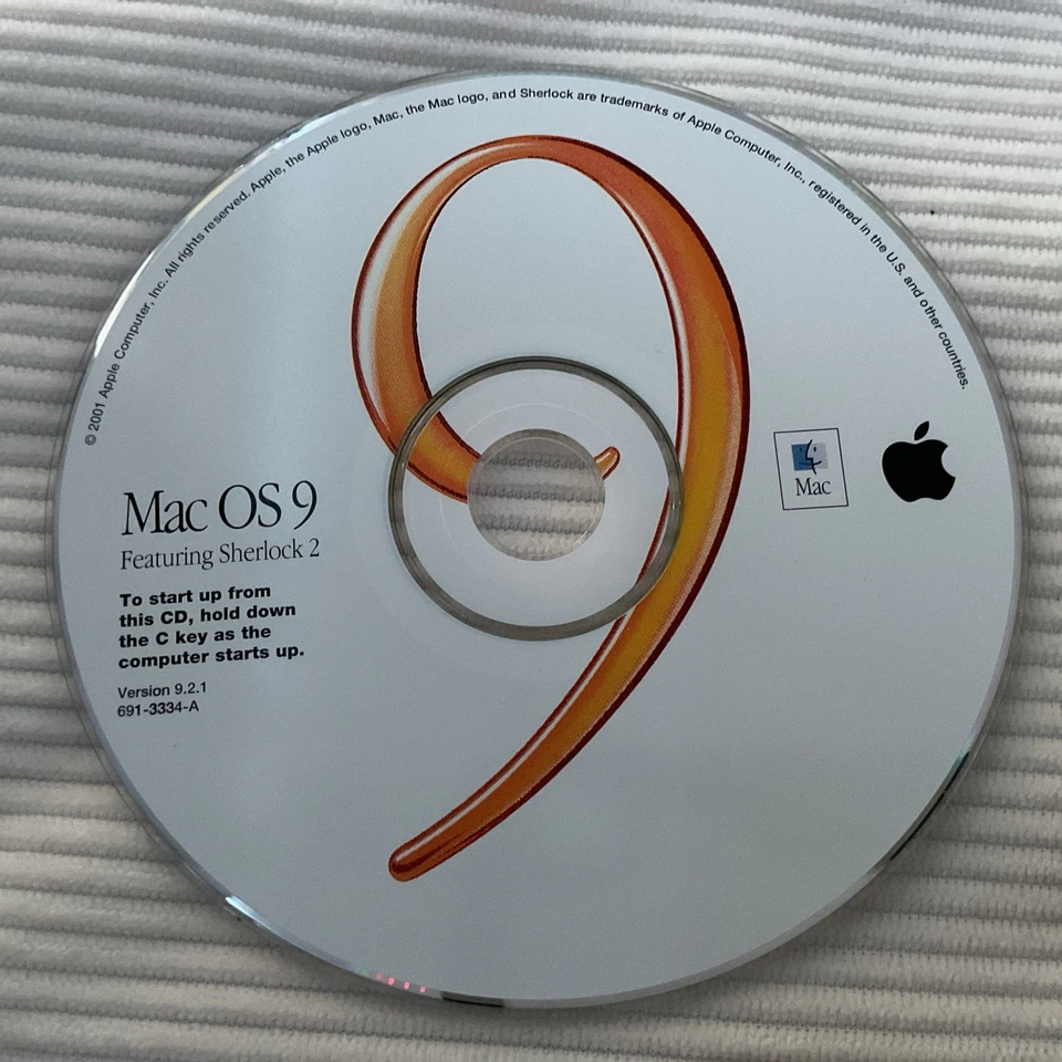 Apple Mac OS 9 Featuring Sherlock 2 Install CD OS 9.2.1 691-3334-A - Image 1 of 2
