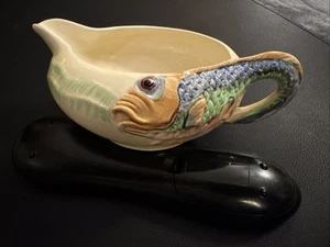 Rare C 1940 Clarice Cliff Fish Sauce Boat Wilkinson England LTD 928 Pottery - Picture 1 of 9