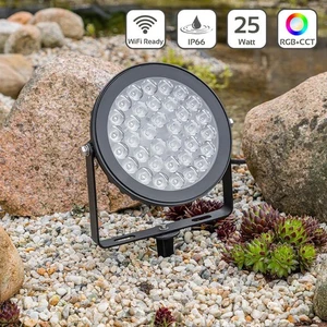 MiBoxer 25W RGB+CCT LED Gartenstrahler WiFi Gartenleuchte mit Erdspieß FUTC05 - Bild 1 von 11