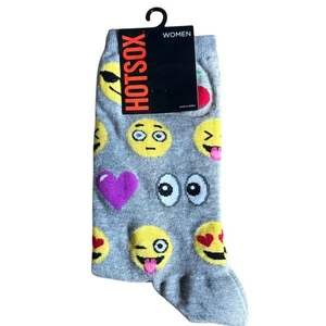 Hotsox Originals Crew Length Emoji Novelty Socks-Size 9-11-NEw - Picture 1 of 4