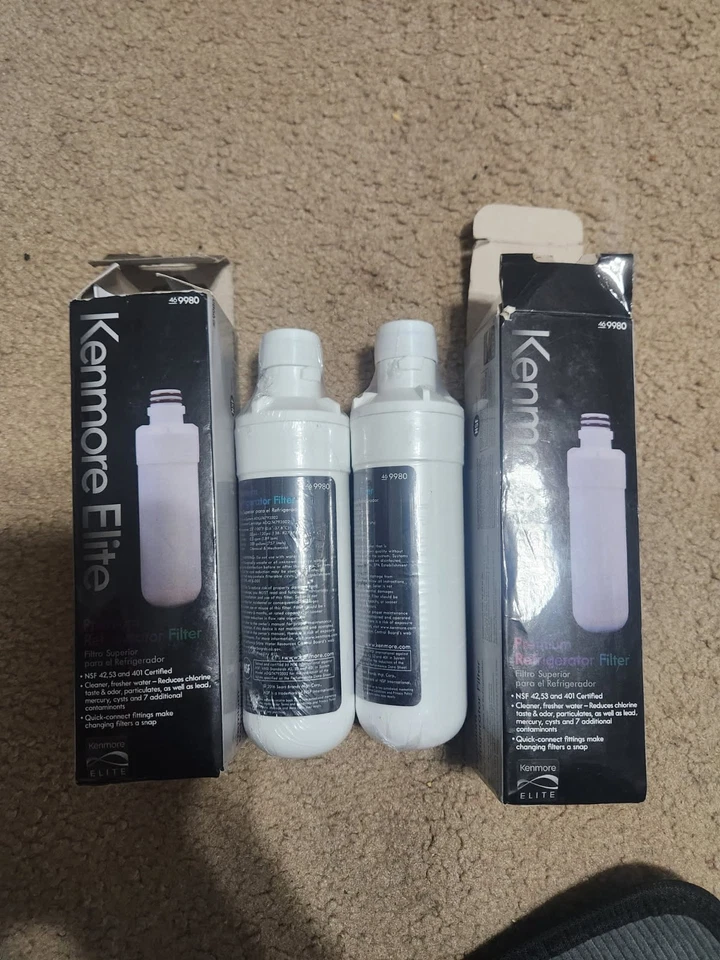 Kenmore Elite Refrigerator Water Filter 469980 2 Pack Fast Shipping! - Image 1 of 1