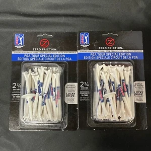 Zero Friction PGA Tour Special Edition Golf Tees 2 3/4" (2 Packungen à 30) weiß - Bild 1 von 2