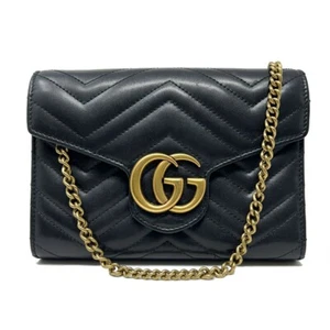 Gucci GG Marmont Matratze schwarze Lederkette Minitasche - Bild 1 von 12