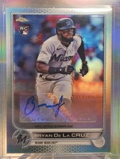 2022 Topps Chrome Update Bryan De La Cruz Refractor Rookie Auto RC #AC-BD