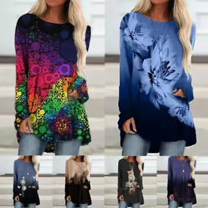 Women Plus Size Casual V-Neck Long Sleeve Tops Fashion Blouse T-shirt 1X 2X 3X - Picture 1 of 17