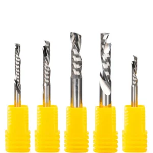 2pc one Flute Up Down Compression CNC Bit Cutters Endmill Woodwork Acrylic PVC - Picture 1 of 10