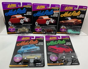 Lot 5 Johnny Lightning Hot Rods 4 15 17 25 35 Cars 441-02 441-03 441-04 Diecast - Picture 1 of 12