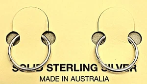 1 x Set 12mm Sterling Silver Sleeper Earrings - 1 Pair - Picture 1 of 1