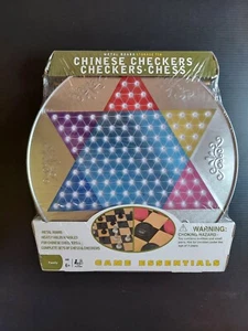 Cardinal-Metal Tin Storage Board-Chinese Checkers, Chess, and Checkers Sealed - Picture 1 of 11