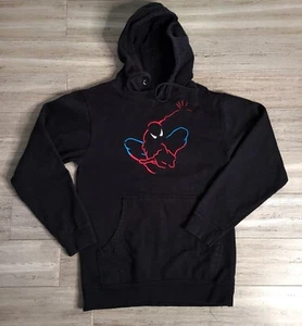 Vintage Spider Man Universal Studios Embroidered Black Hoodie Sweatshirt Small - Picture 1 of 7