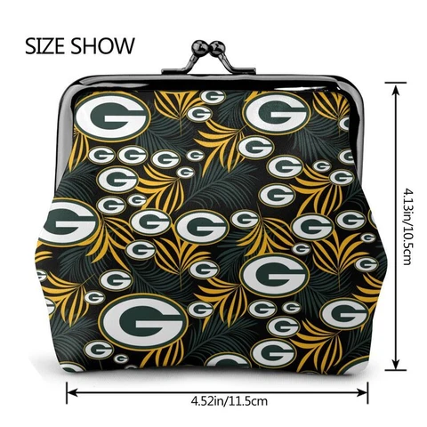 Green Bay Packers Fans Coin Purse Full Print Change Purse Mini Lady Wallet Cover