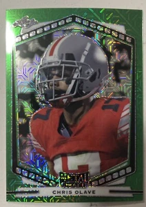 Chris Olave 2022 Leaf Metal Draft Holo Green #P-C01 RC OSU Rookie - Bild 1 von 2