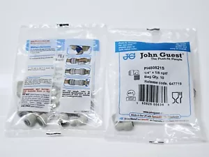 20 John Guest PI480821S 1/4" x 1/8" NPTF Gray Acetal Push-To-Connect 90° Elbow - Picture 1 of 4