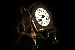 Erstaunliche Offiziersuhr, Volkskunst um 1880 / Alte Militaria Uhr  - Bild 1 von 11