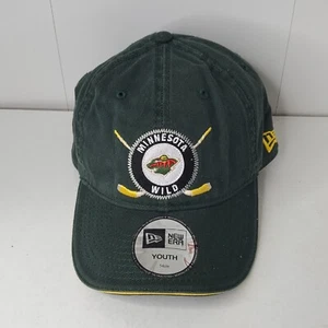Minnesota Wild Logo Baseball Cap Strapback Hat Green NHL Hockey New Era YOUTH - Picture 1 of 7