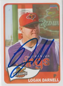 Logan Darnell 2016 Rochester Red Wings Autograph Auto Signed Rookie Twins Rays - Picture 1 of 1