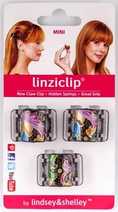 Linziclip Mini Haarkrallenspange - versteckte Federn, toller Griff, viele Farben & Stile - Bild 1 von 13