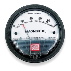 DWYER 2004 Pressure Gauge,0 to 4 In H2O 1W487 - Picture 1 of 2