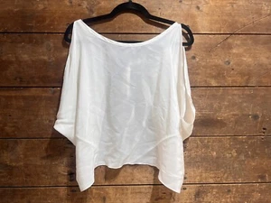 *NWT* Emerson Thorpe Women's Silk White Kylie Tied Open Back Top Small - Picture 1 of 4