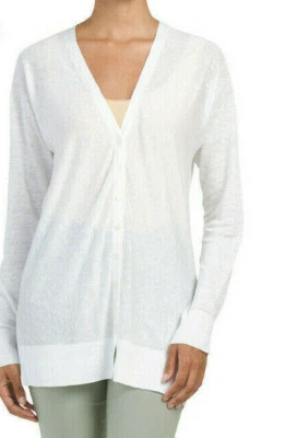 Cárdigan blanco de lino Theory Dolman talla L $305 nuevo con etiquetas Foto 1 de 4