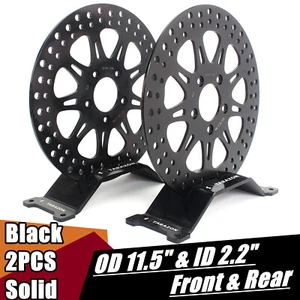 Front Rear 11.5" Brake Rotors Sportster 883 1200 Fatboy Softail FLSTC Dyna FXDWG - Picture 1 of 10