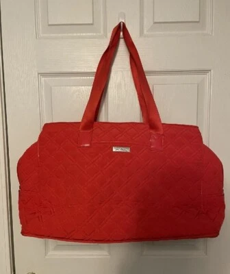 VERA BRADLEY Weekender 旅行行李袋纯色珊瑚粉色 — 第 1/4 张图片