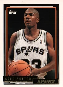1992-93 Topps Gold #136 - Greg Sutton - San Antonio Spurs 92-644 - Picture 1 of 2