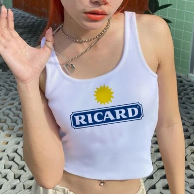 Ricard T Shirt Femme Haut Court Brassière Aperitif Modèle Et Taille Au Choix  - Photo 1/4
