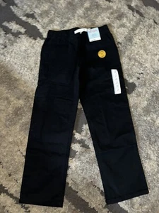 Cat & Jack Girls Size 12 Reinforced Knee Drawstring Pants - Black - Picture 1 of 3