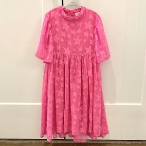 Next Girls Pink Star Dress Size 8 (Girls) - Picture 1 of 4