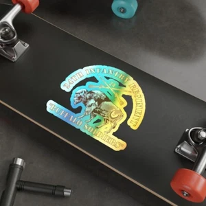 Holographic Die-cut Stickers - 24th Infantry Regiment - Buffalo Soldiers w 24th - Picture 1 of 1