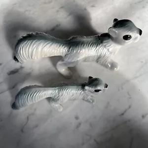 LOTTO 2 SCOIATTOLI GRIGIO CERAMICA ALBERO DA PARETE ARRAMPICATA GIAPPONE VINTAGE MCM mamma bambino - Foto 1 di 7
