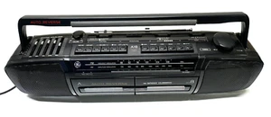 Reproductor de casete doble radio AM/FM de colección raro GE con ecualizador modelo # 3-5639A ¡probado! - Imagen 1 de 24