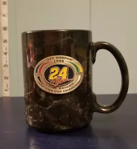 Jeff Gordon Black Marble Mug Cup 3-Time Nascar Winston Cup Champion 1998 - Picture 1 of 8
