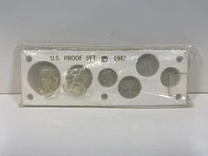 Capital Plastic Holder For US Proof Set 1942 Two 5c Openings White Display Case - Picture 1 of 2