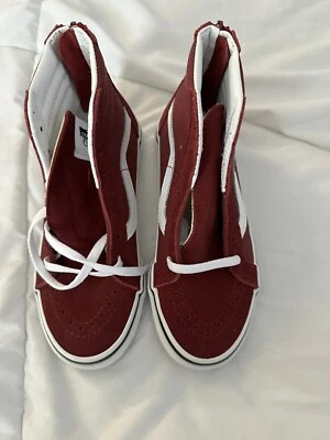 Vans Off The Wall Zapatos de Monopatín Alto Borgoña Cremallera Niños Talla 13.5 MM Foto 1 de 4