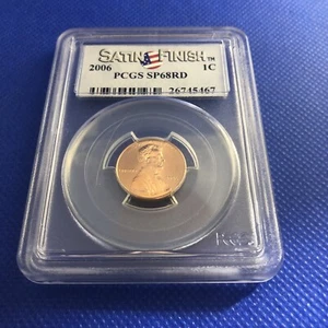 Lincoln Cent PCGS SP68RD 2006 finitura satinata - Foto 1 di 4