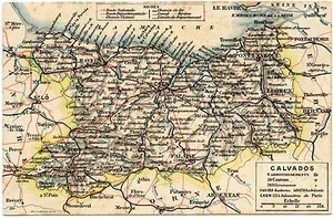 Il Dipartimento Del Calvados. 14. Cartolina Geografica - Picture 1 of 1