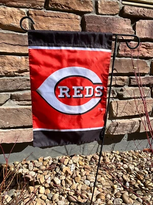 Cincinnati Reds Double Sided Garden Flag 12.5"x8" - Image 1 of 4