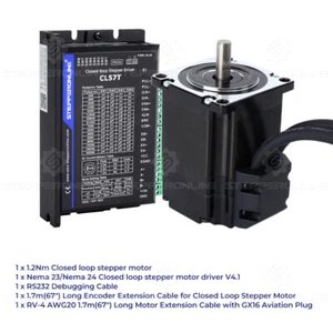 STEPPERONLINE Nema 23 1.2Nm Closed Loop Stepper Motor Hybrid Driver CL57T Kit - Picture 1 of 6