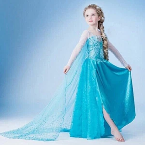Up Kostüm Cosplay Outfit Elsa Geschenk Party Kinder Mädchen Prinzessin Kleid - Bild 1 von 5