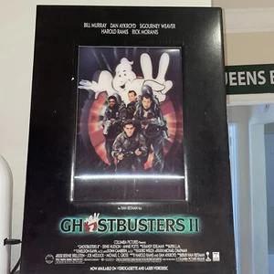 VINTAGE RARE GHOSTBUSTERS 2 VHS LASERDISC LENTICULAR STORE DISPLAY - Picture 1 of 4