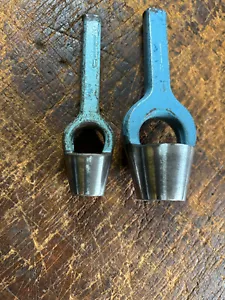 Vintage Footprint Wad Punches. 1-1/8" & 1" Leather Hole Punches. Made in England - Picture 1 of 6
