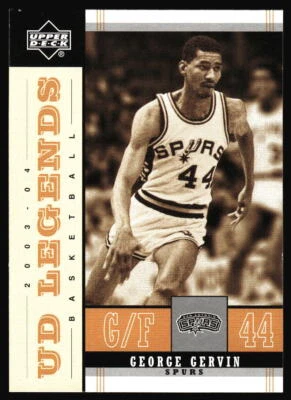 Upper Deck Legends 2003 George Gervin #81 San Antonio Spurs Foto 1 de 2